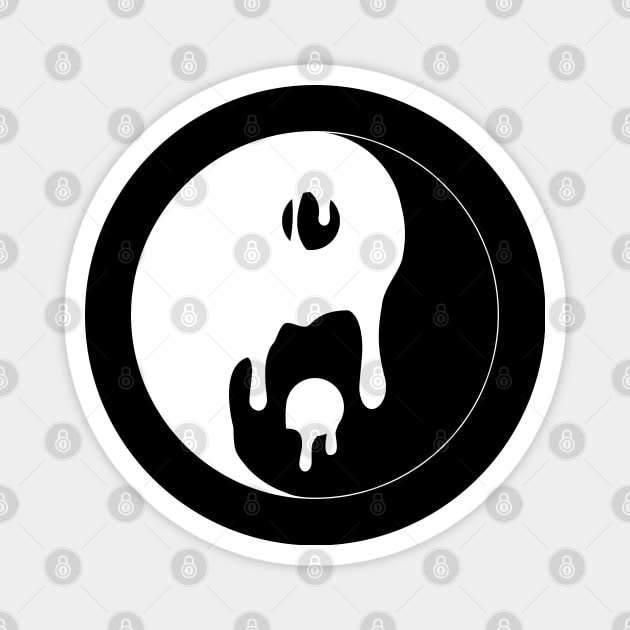 Yin and Yang symbol color blob meditation Taoism Magnet by RIWA